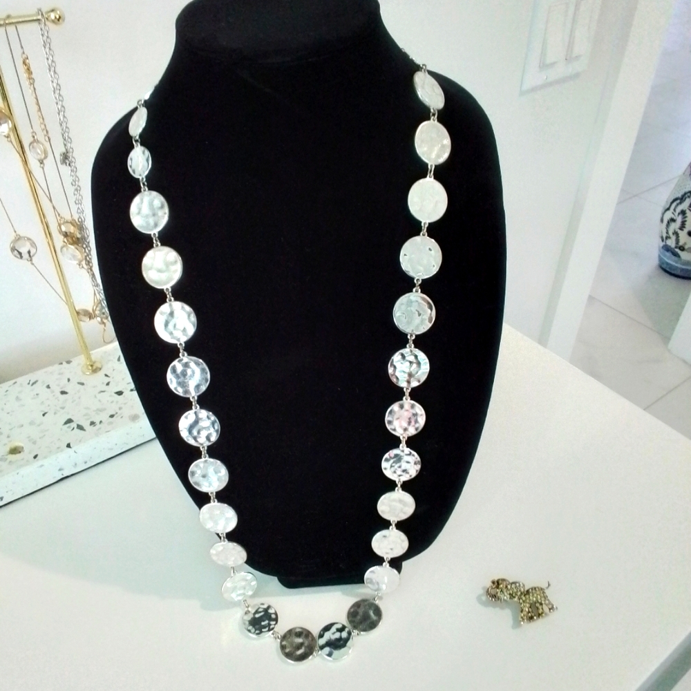 Silver Tone Chico's lone necklace